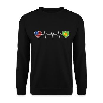Zaire - Unisex Pullover - Schwarz - Vorne - Alina (178cm) & Michal (187cm)