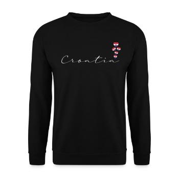 Croatie - Sweat-shirt Unisexe - noir - Devant - Alina (178cm) & Michal (187cm)