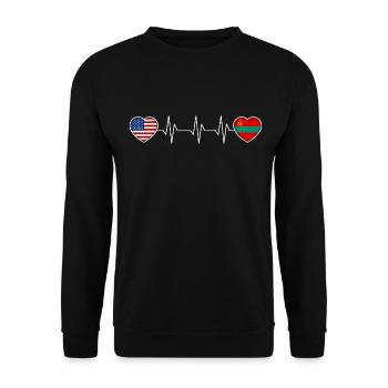 Transnistria - Unisex Sweatshirt - black - Front - Alina (178cm) & Michal (187cm)