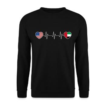 Vereinigte Arabische Emirate - Unisex Pullover - Schwarz - Vorne - Alina (178cm) & Michal (187cm)