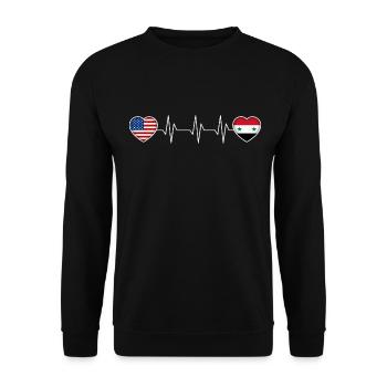 Syria - Unisex Sweatshirt - black - Front - Alina (178cm) & Michal (187cm)