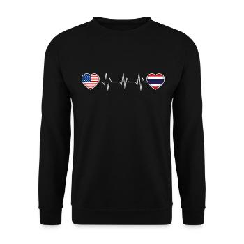 Thaïlande - Sweat-shirt Unisexe - noir - Devant - Alina (178cm) & Michal (187cm)