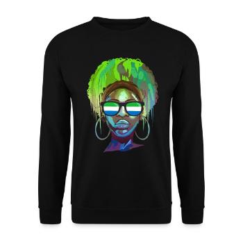 Sierra Leone - Unisex Sweatshirt - black - Front - Alina (178cm) & Michal (187cm)