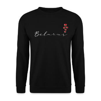 Weißrussland - Unisex Pullover - Schwarz - Vorne - Alina (178cm) & Michal (187cm)