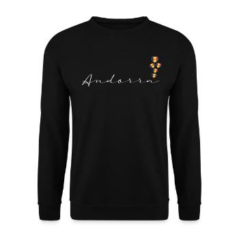 Andorra - Unisex Pullover - Schwarz - Vorne - Alina (178cm) & Michal (187cm)