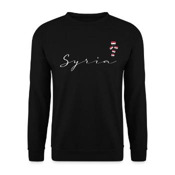 Syria - Unisex Sweatshirt - black - Front - Alina (178cm) & Michal (187cm)