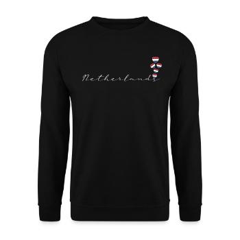 Netherlands - Unisex Sweatshirt - black - Front - Alina (178cm) & Michal (187cm)