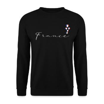 Frankreich - Unisex Pullover - Schwarz - Vorne - Alina (178cm) & Michal (187cm)