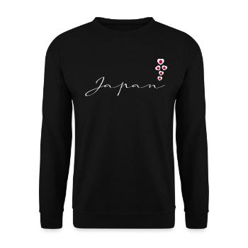 Japan - Unisex Pullover - Schwarz - Vorne - Alina (178cm) & Michal (187cm)