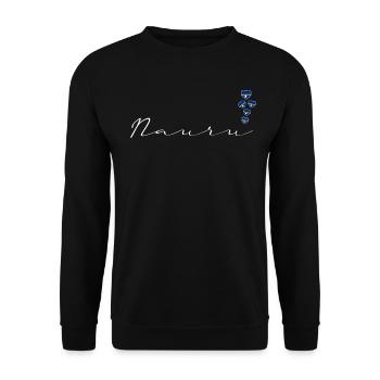Nauru - Unisex Sweatshirt - black - Front - Alina (178cm) & Michal (187cm)