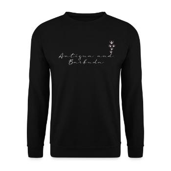 Antigua und Barbuda - Unisex Pullover - Schwarz - Vorne - Alina (178cm) & Michal (187cm)