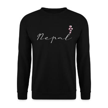 Nepal - Unisex Pullover - Schwarz - Vorne - Alina (178cm) & Michal (187cm)
