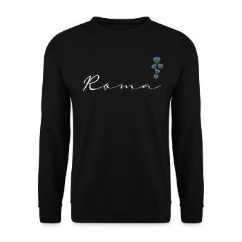 Roma - Unisex Sweatshirt - black - Front - Alina (178cm) & Michal (187cm)