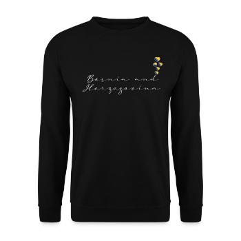 Bosnia and Herzegovina - Unisex Sweatshirt - black - Front - Alina (178cm) & Michal (187cm)