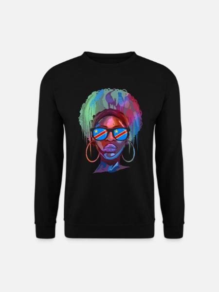 Demokratische Republik Kongo - Unisex Pullover - Schwarz