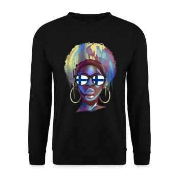Finlande - Sweat-shirt Unisexe - noir - Devant - Alina (178cm) & Michal (187cm)