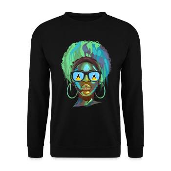 Saint Lucia - Unisex Sweatshirt - black - Front - Alina (178cm) & Michal (187cm)