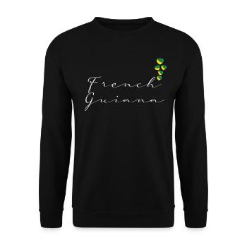 French Guiana - Unisex Sweatshirt - black - Front - Alina (178cm) & Michal (187cm)