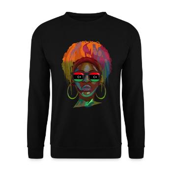 Libyen - Unisex Pullover - Schwarz - Vorne - Alina (178cm) & Michal (187cm)