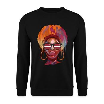 Latvia - Unisex Sweatshirt - black - Front - Alina (178cm) & Michal (187cm)