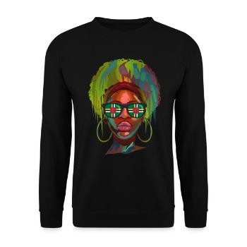 Dominica - Unisex Sweatshirt - black - Front - Alina (178cm) & Michal (187cm)