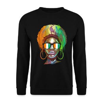 Ivory Coast - Unisex Sweatshirt - black - Front - Alina (178cm) & Michal (187cm)