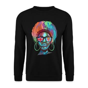 Fiji - Unisex Sweatshirt - black - Front - Alina (178cm) & Michal (187cm)