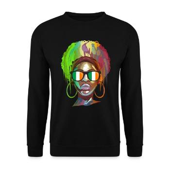 Irlande - Sweat-shirt Unisexe - noir - Devant - Alina (178cm) & Michal (187cm)