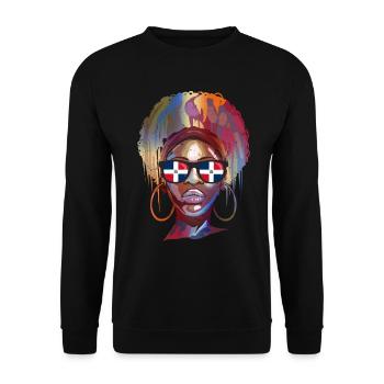République dominicaine - Sweat-shirt Unisexe - noir - Devant - Alina (178cm) & Michal (187cm)