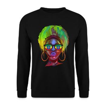 Éthiopie - Sweat-shirt Unisexe - noir - Devant - Alina (178cm) & Michal (187cm)