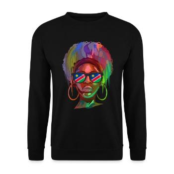 Namibia - Unisex Sweatshirt - black - Front - Alina (178cm) & Michal (187cm)