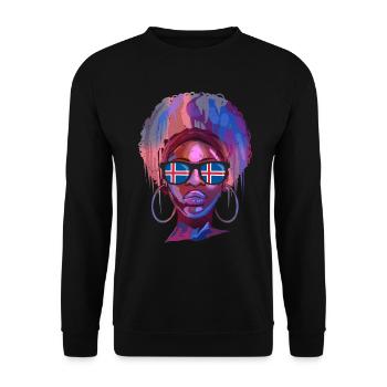 Island - Unisex Pullover - Schwarz - Vorne - Alina (178cm) & Michal (187cm)