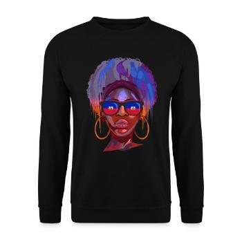 Haiti - Unisex Sweatshirt - black - Front - Alina (178cm) & Michal (187cm)
