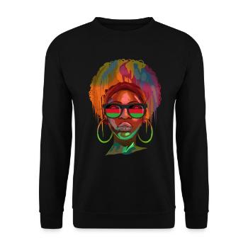 Malawi - Unisex Sweatshirt - black - Front - Alina (178cm) & Michal (187cm)