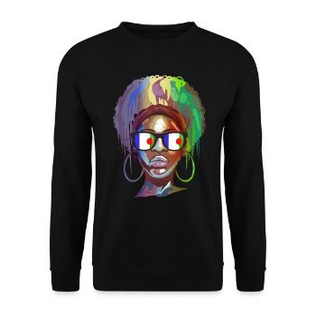 Batwa - Sweat-shirt Unisexe - noir - Devant - Alina (178cm) & Michal (187cm)
