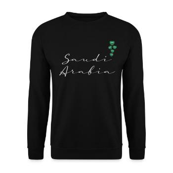 Saudi Arabia - Unisex Sweatshirt - black - Front - Alina (178cm) & Michal (187cm)