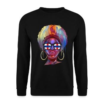 Netherlands Antilles - Unisex Sweatshirt - black - Front - Alina (178cm) & Michal (187cm)