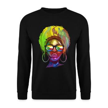 Comoros - Unisex Sweatshirt - black - Front - Alina (178cm) & Michal (187cm)