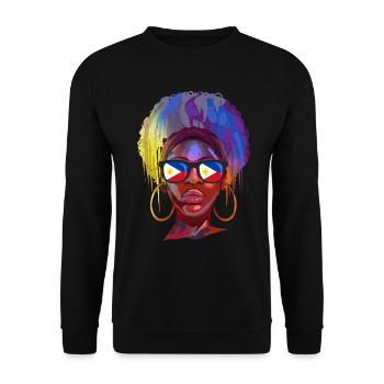 Philippines - Unisex Sweatshirt - black - Front - Alina (178cm) & Michal (187cm)