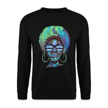 Botswana - Unisex Pullover - Schwarz - Vorne - Alina (178cm) & Michal (187cm)