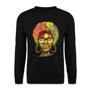 Niue - Sweat-shirt Unisexe - noir - Devant - Alina (178cm) & Michal (187cm)
