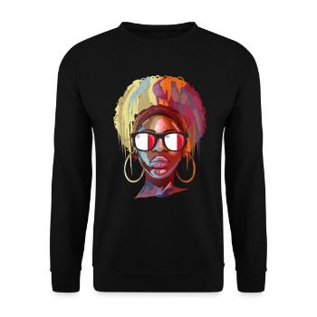 Malta - Unisex Sweatshirt - black - Front - Alina (178cm) & Michal (187cm)
