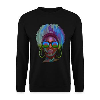 Roma - Unisex Sweatshirt - black - Front - Alina (178cm) & Michal (187cm)