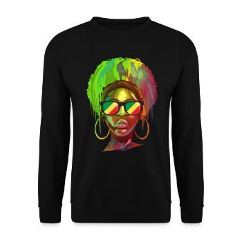 République du Congo - Sweat-shirt Unisexe - noir - Devant - Alina (178cm) & Michal (187cm)