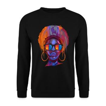 Mongolia - Unisex Sweatshirt - black - Front - Alina (178cm) & Michal (187cm)