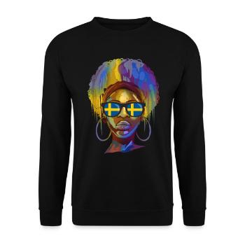 Suède - Sweat-shirt Unisexe - noir - Devant - Alina (178cm) & Michal (187cm)