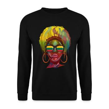 Litauen - Unisex Pullover - Schwarz - Vorne - Alina (178cm) & Michal (187cm)