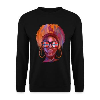Norvège - Sweat-shirt Unisexe - noir - Devant - Alina (178cm) & Michal (187cm)