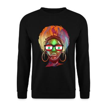 Libanon - Unisex Pullover - Schwarz - Vorne - Alina (178cm) & Michal (187cm)
