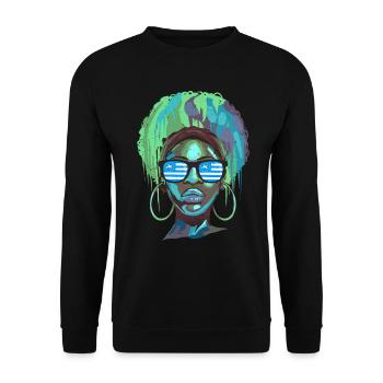 Sud Cameroun - Sweat-shirt Unisexe - noir - Devant - Alina (178cm) & Michal (187cm)